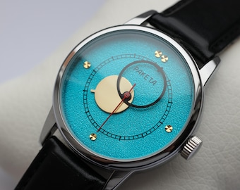 Sällsynt Raketa Copernicus 40 mm mekanisk klocka för män, vintageklocka från 1990-talet, unik julklapp
