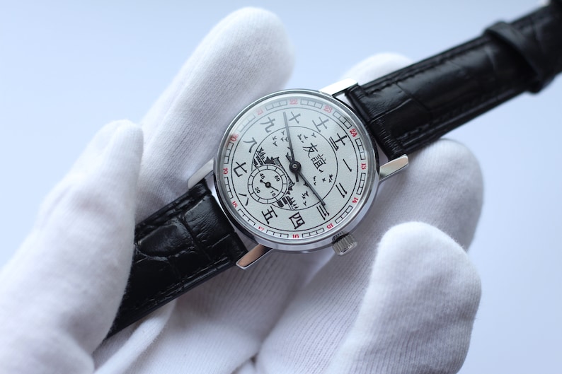 Vintage Mechanical watch - Pobeda "China Friendship" Mens wrist watch. mens gift. Gift for him. Gift watch. watches for man. Vintage jewelry image 4