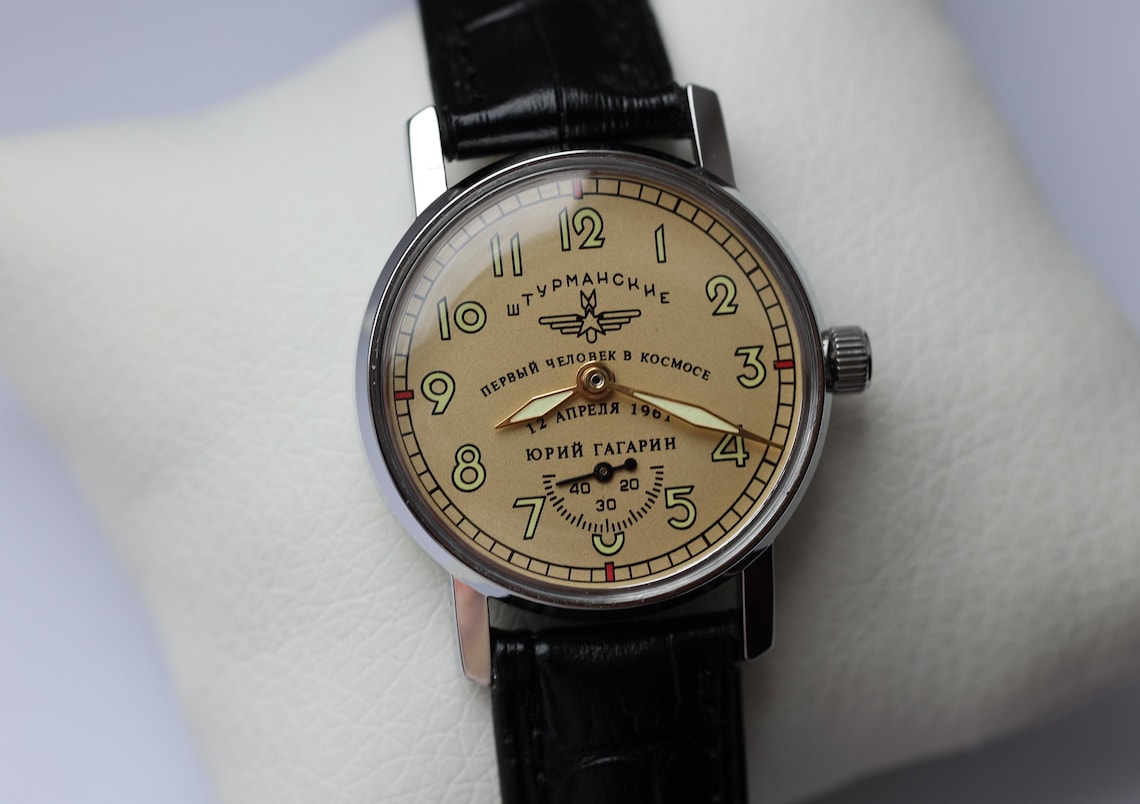 Watch Pobeda Shturmanskie - mechanical Yuri Gagarin watch, vintage watch, Gift for Husband · First cosmonaut, Foto 3 von 5