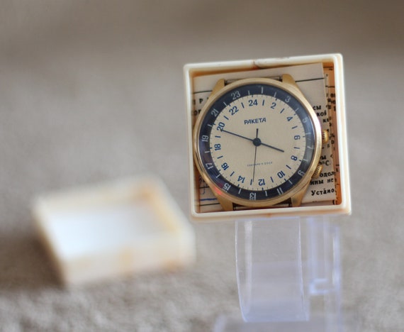 Raketa 24 Zestril Hours, Vintage men's watch "ROC… - image 2
