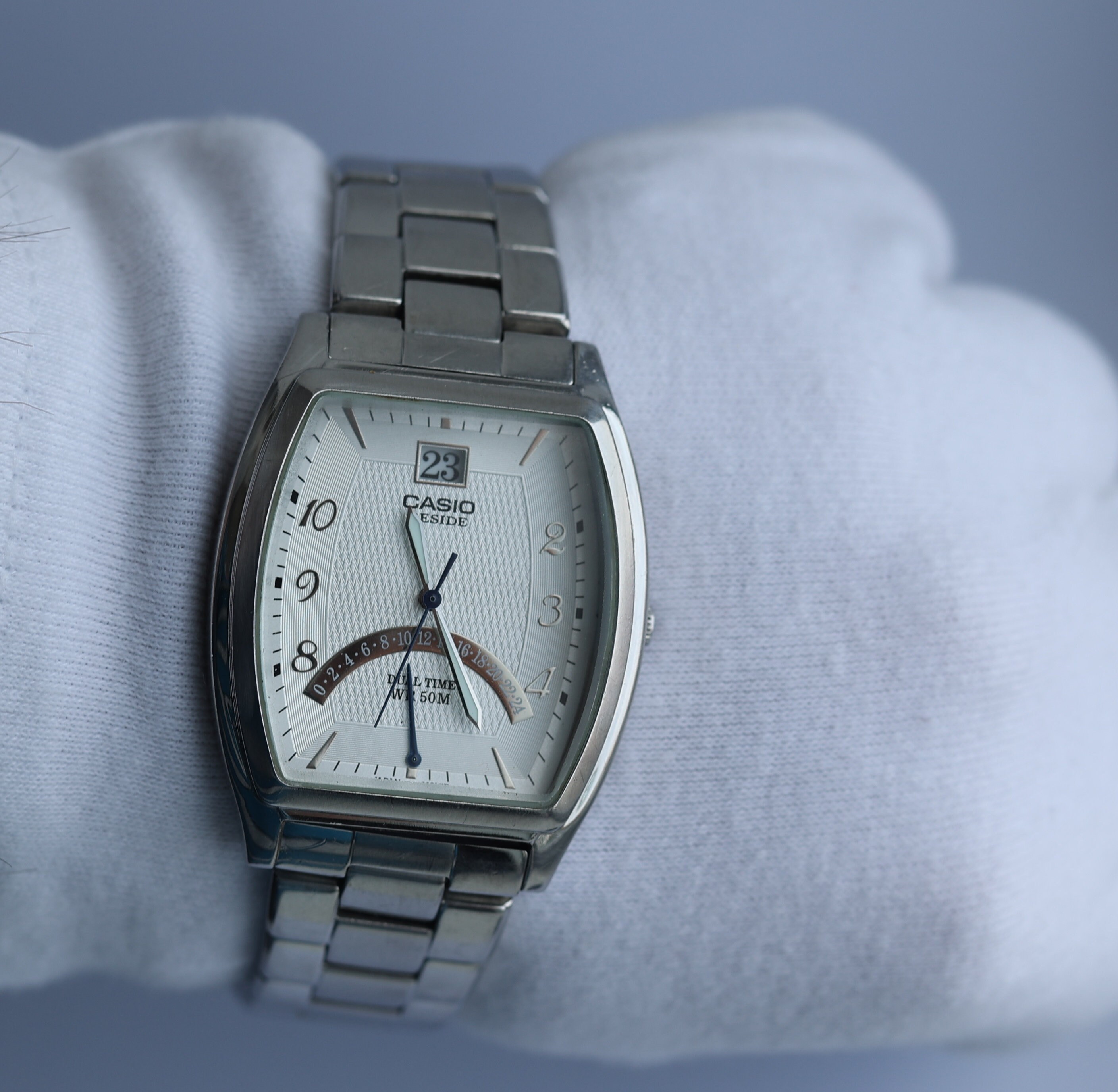 CASIO film watch DUAL TIME 腕時計 Yahoo!オークション -「casio フィルムウォッチ」の落札相場