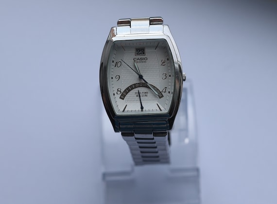CASIO film watch DUAL TIME 腕時計 Vintage Casio Dual Time Analog/Digital Watch With New