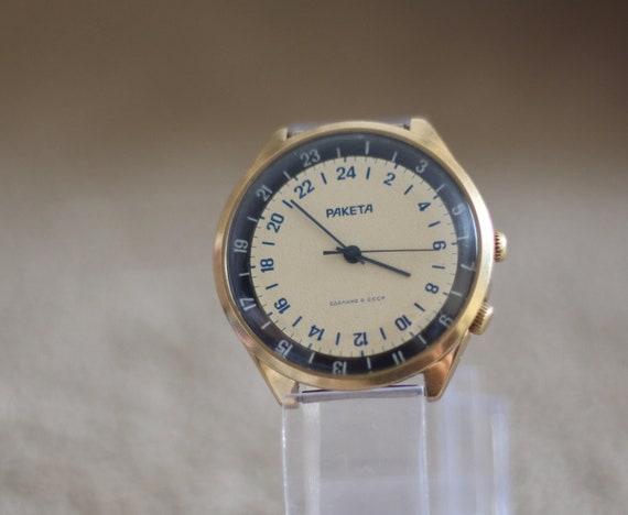 Raketa 24 Zestril Hours, Vintage men's watch "ROC… - image 8