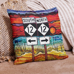 Outer Banks Highway 12 South or North Premium Pillow