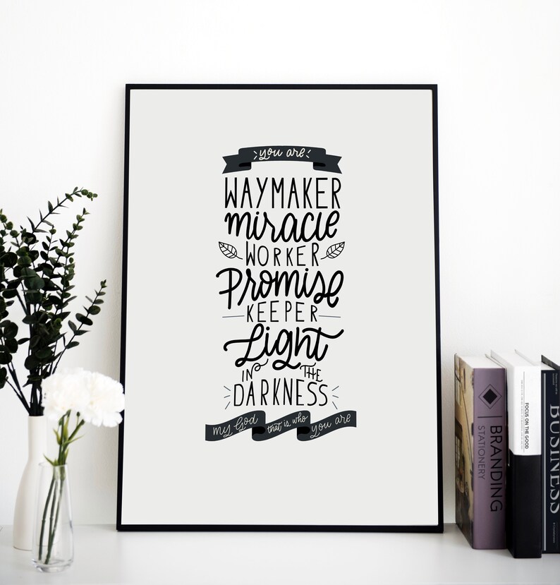 Printable art Waymaker Song lyrics by Sinach | Etsy