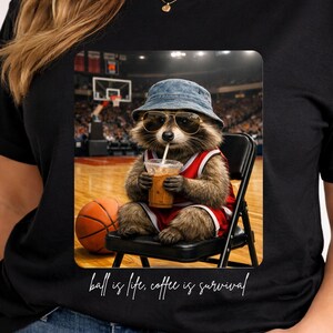 Raccoon Basketball Shirt - Etsy