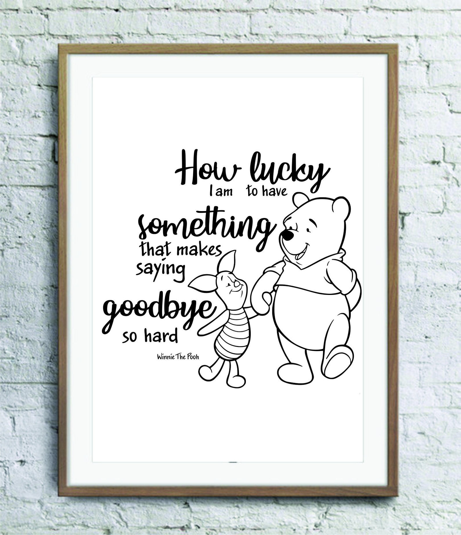 Winnie The Pooh Quote svg png jpeg How lucky I am to have Etsy