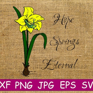 Hope Springs Eternal original design DXF SVG PNG digital files