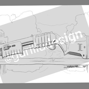 Custom all ages Coloring Book shortgun