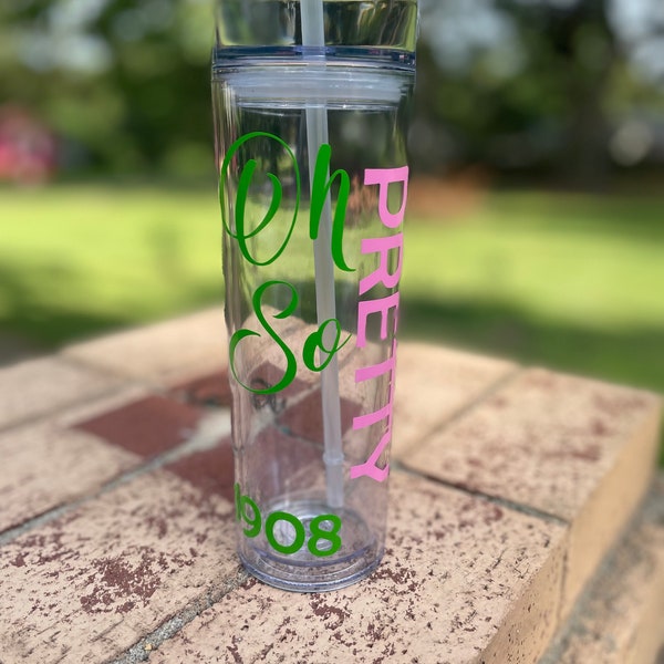 AKA Sorority Themed Acrylic Tumblers