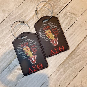 Delta Sigma Theta Luggage Tag | DST | Sorority Luggage Tag