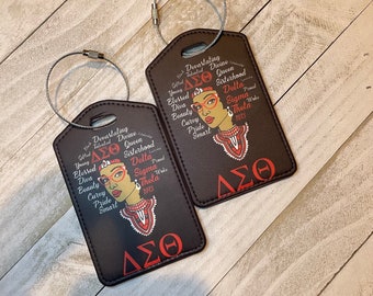 Delta Sigma Theta Luggage Tag | DST | Sorority Luggage Tag