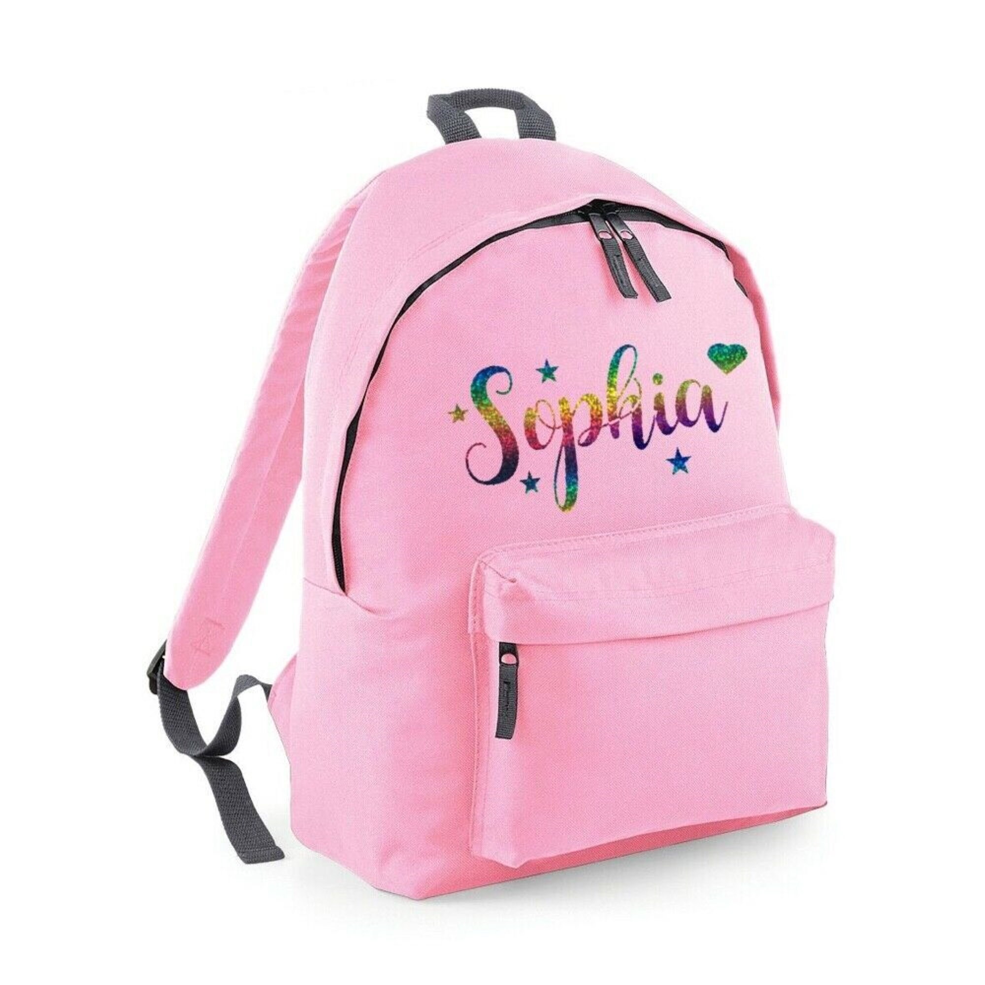 Personalised Glitter Printed Backpack Back to School Bag Etsy UK