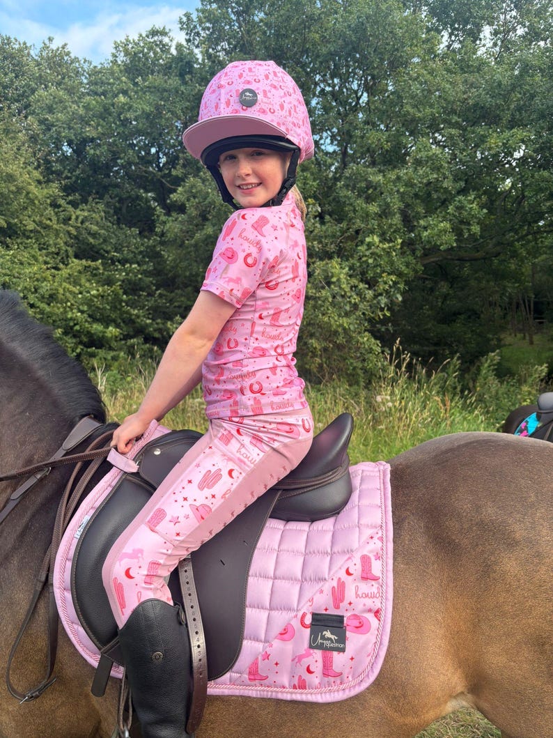 Girl's Riding Set - Children's Dusty Pink Howdy Cowgirl Horse Riding ...