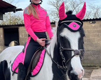 Equestrians Florescent Pink Hi Vis Riding Sets and Separates Kids & Adults sizes