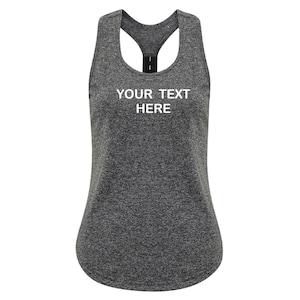 Débardeur de gymnastique personnalisé pour femme, entraînement imprimé personnalisé Tri Dri.