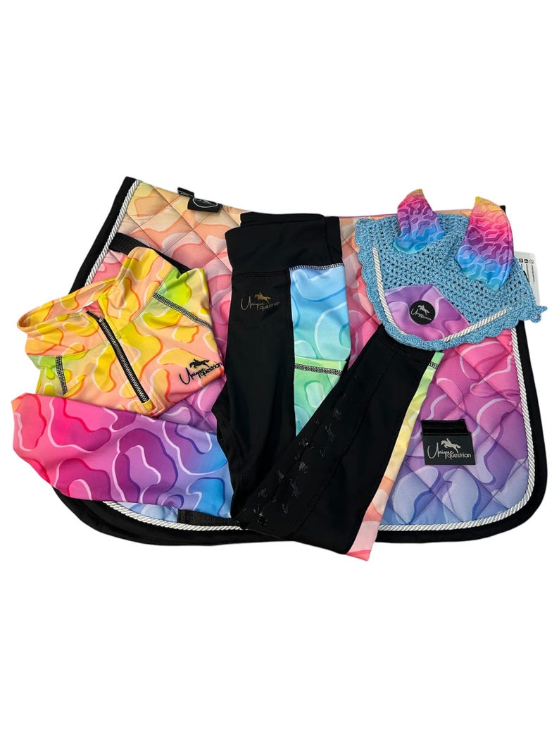 Children’s Rainbow Coloured Horse Riding Set Dispatch 26/01 - Etsy
