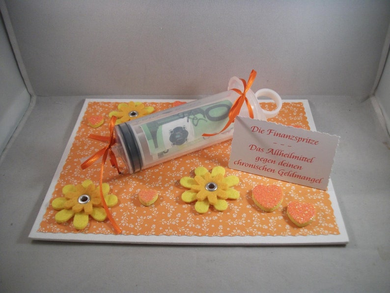 Geldgeschenk Geburtstag Finanzspritze Spritze Geldspritze Etsy