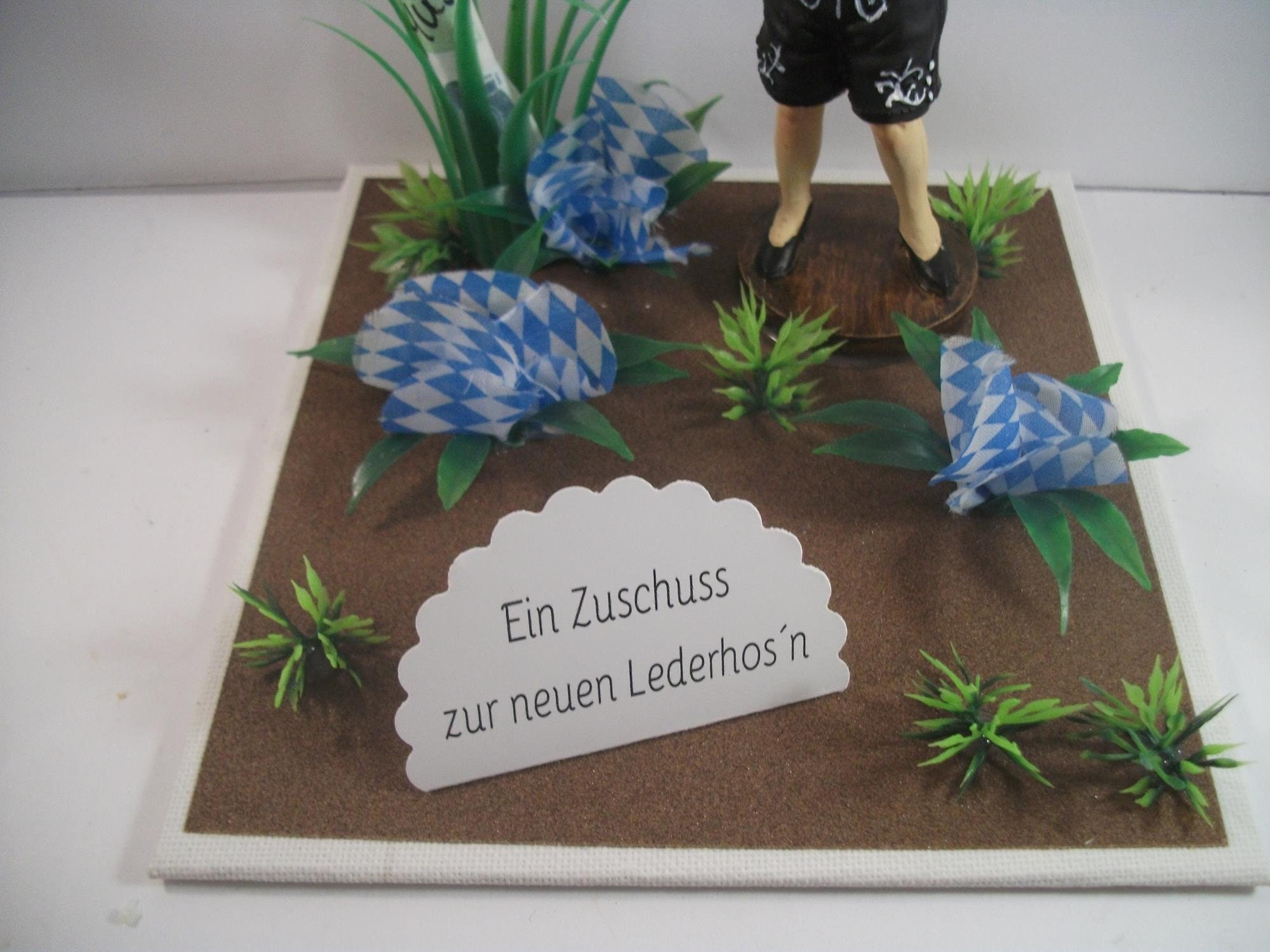 Geldgeschenk Tracht, Lederhose, Geburtstag, Landhaus, Wiesn, Bayern