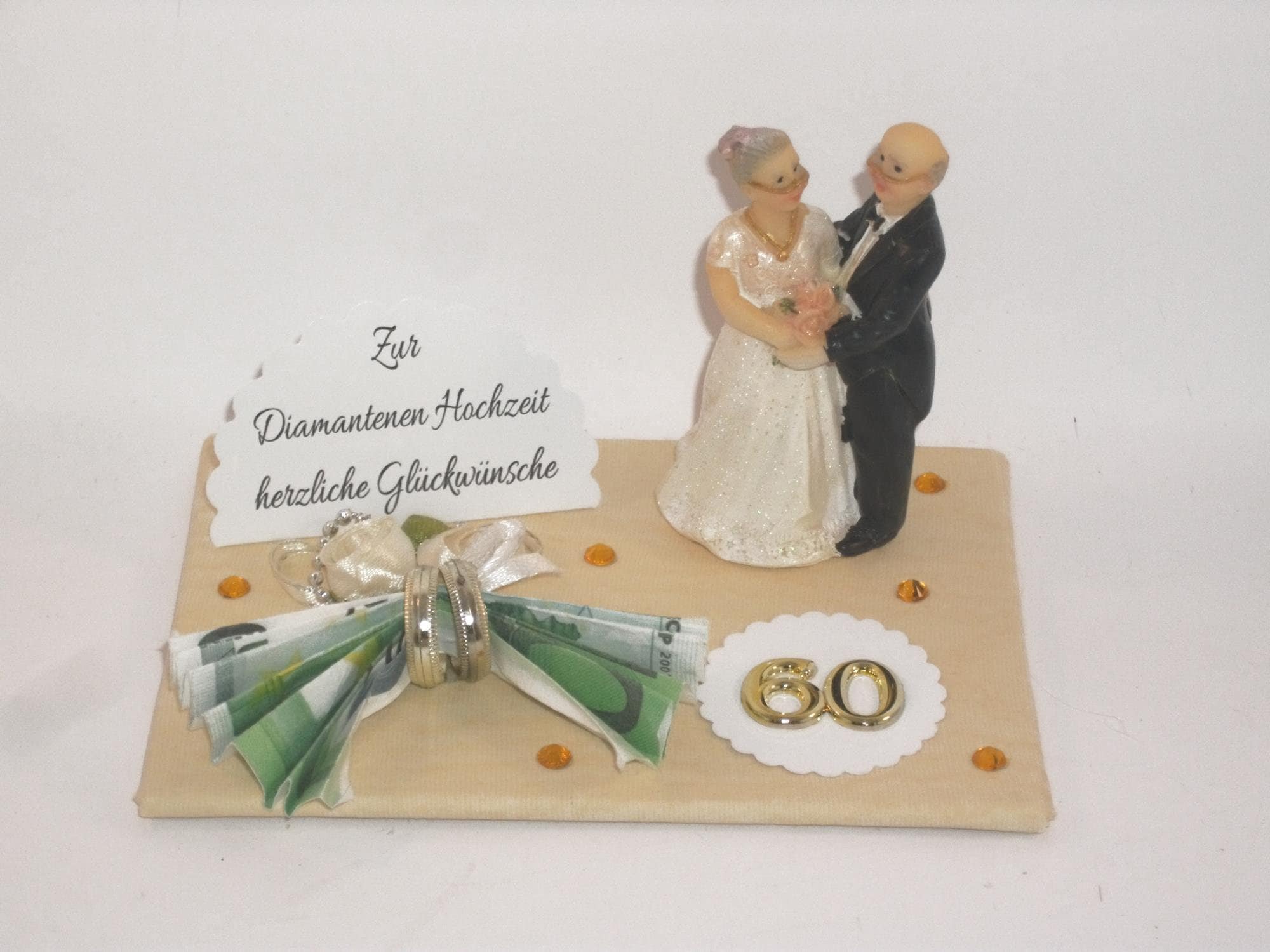 Geldgeschenk Diamantene Hochzeit, Diamanthochzeit, 60, Ehejubiläum, 60