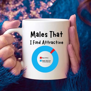 Funny Korean Drama Coffee Mugs - Males That I Find Attractive - Funny Korean Gifts Ideas For K-Drama Fan Mug, Korea Drama Meme Coffee Mug