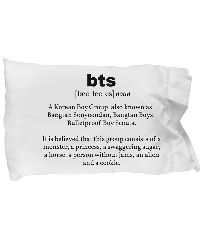 BTS Pillow Case \u2013Bangtan Boys Merchandise\u2013Bulletproof Boy Scouts Namjoon Taehyung Hoseok Yoongi Seokjin Jungkook Jimin Pillow Not Included