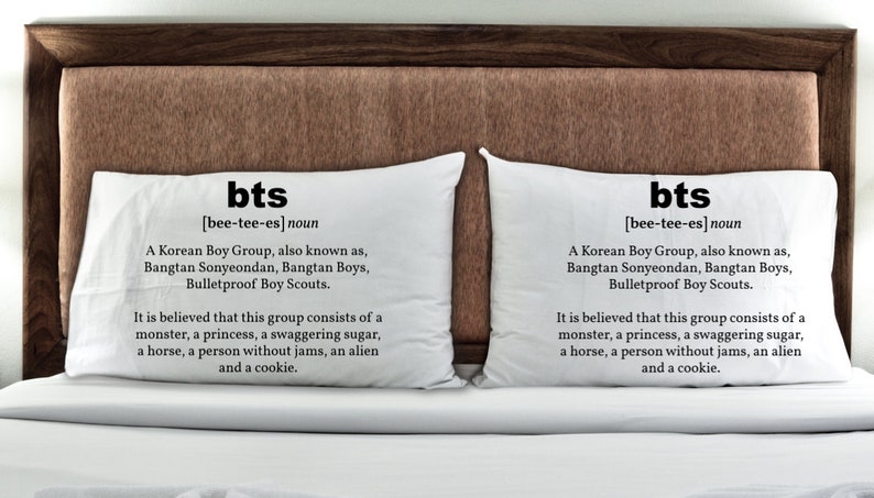 BTS Pillow Case \u2013Bangtan Boys Merchandise\u2013Bulletproof Boy Scouts Namjoon Taehyung Hoseok Yoongi Seokjin Jungkook Jimin Pillow Not Included