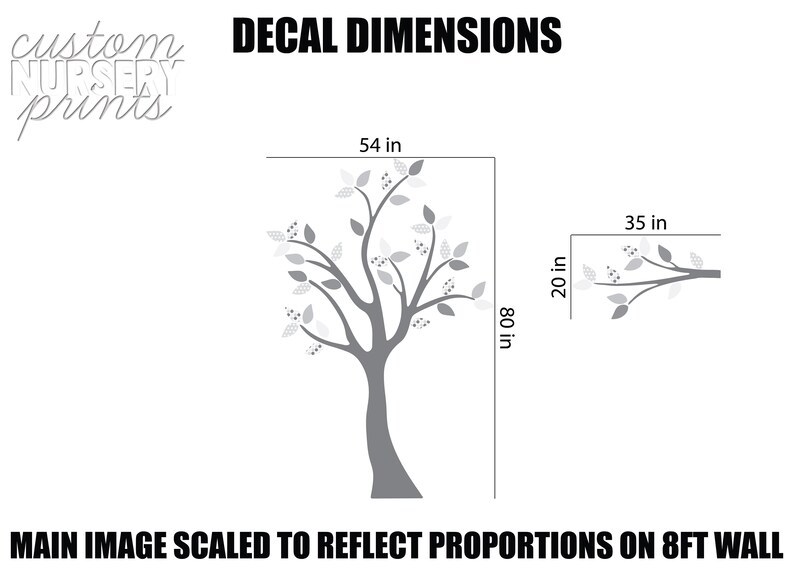 Removable Decal Teal Wall Decals Tree Branch Sticker Green Orange C007 D25 Fabric Wall Sticker Teal Green Nursery Teal Orange Decal
