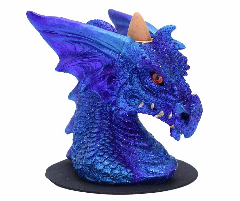 Blue Dragon Head Backflow Incense Burner with 12 Free Backflow Etsy