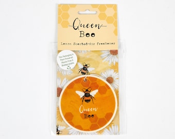 Queen Bee Air Freshener, Lemon Scented, and Other Fragrances, Hanging, Car Air Freshener, Home, Novelty Air Freshener, Party Gift,