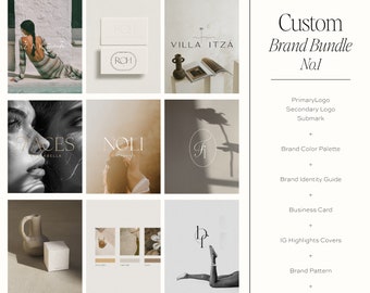 Custom brand bundle | Custom Logo | Custom branding | Brand Design| Minimalist logo design| Modern logo design| Branding package |logo suite