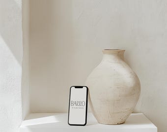 Barro iPhone Mockup / Mockup Photoshop moderno e minimalista