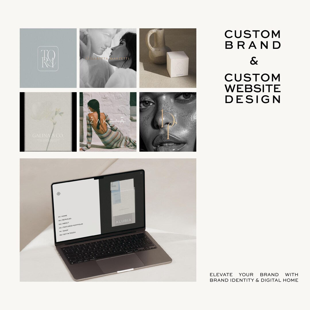 Custom Brand & Website Design | Minimalist Logo and Squarespace Website ...