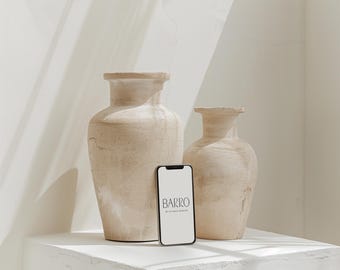 Barro iPhone Mockup / Mockup Photoshop moderno e minimalista