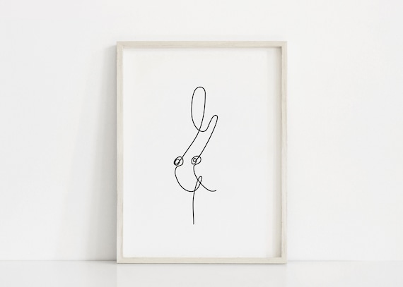 Boob Art Modern Wall Print Boob Line Drawing Printable Boob Line Art  Abstract Print feminist Art Digital Download Boobies Art -  Canada