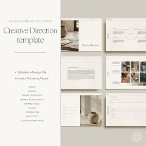 Creative Direction template | Visual Direction | Creative template | InDesign template | Editable Template | Modern template  | Template