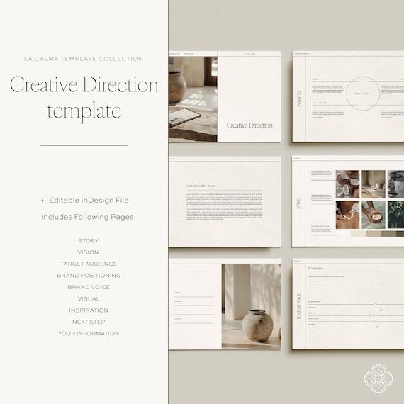 Creative Direction Guide | Minimalist InDesign Template (PDF)