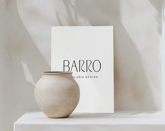 Barro Paper Mockup / Mockup Photoshop moderno e minimalista