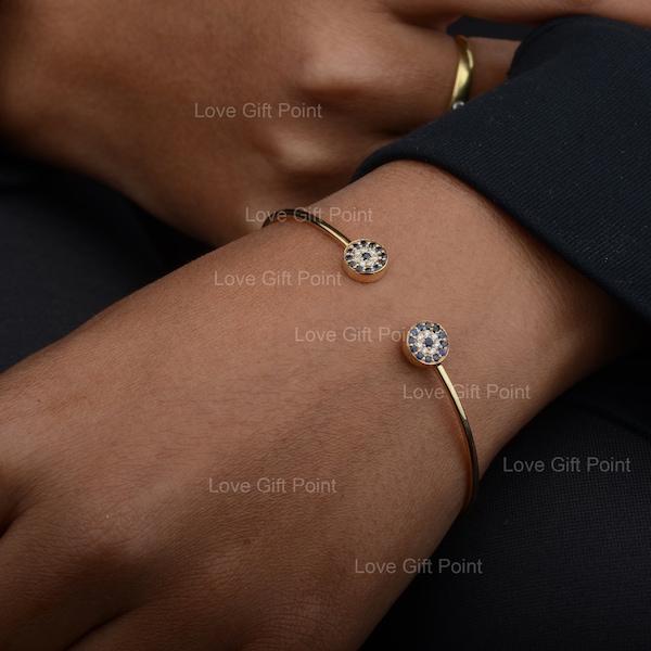 Sapphire Cuff Bracelet Etsy