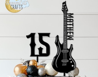 Custom Cake Topper Music Electric guitar cake Topper Birthday Cake topper Party Event Decor Music cake topper
