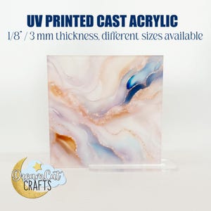 Pearl swirl UV Printed Acrylic Sheet | Abstract UV Printed 1/8” Acrylic / MDF | Marble Acrylic sheet for Laser Cutting | Laser Blank