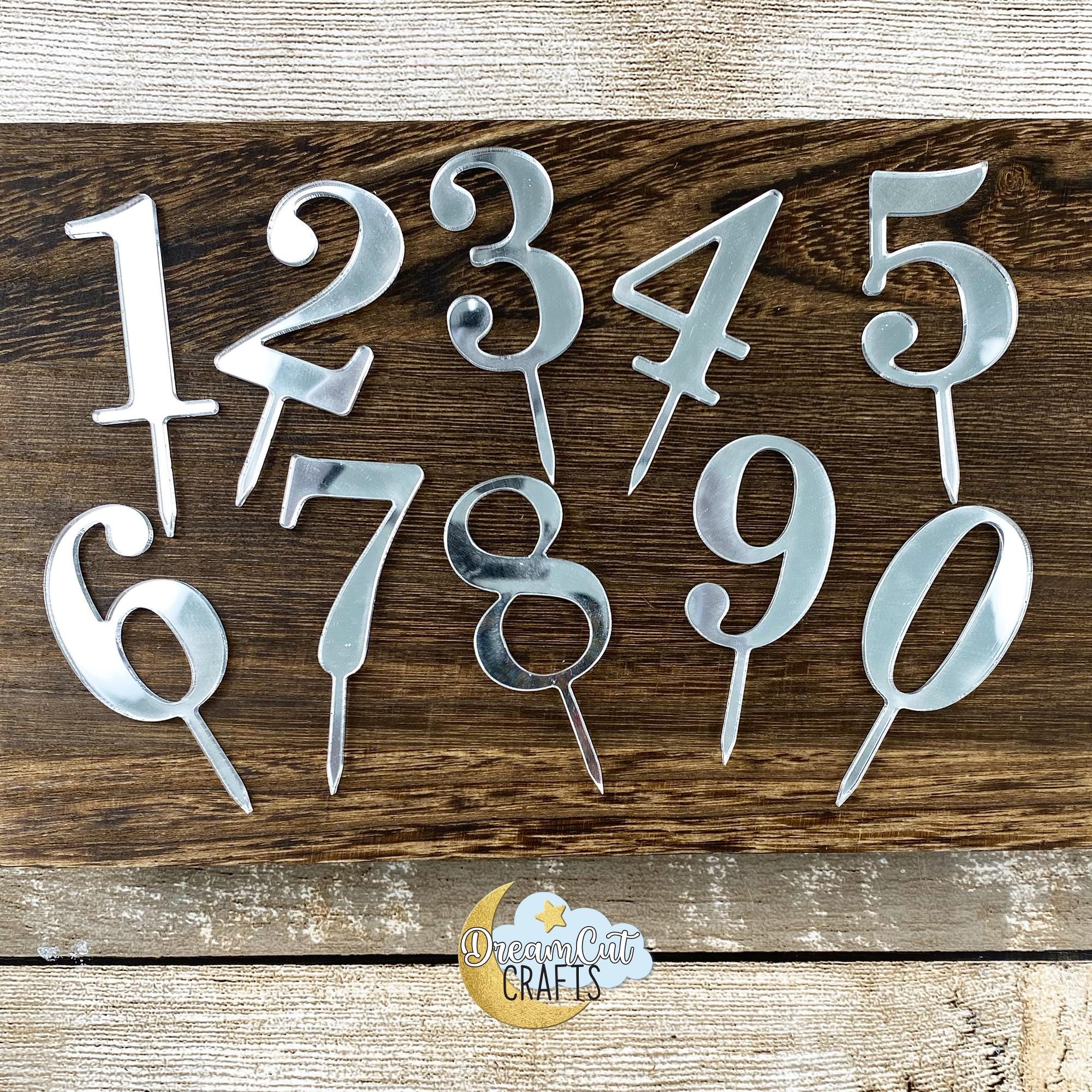 Table Topper Number Small Acrylic Cake Topper Numbers | Custom Birthday Cake Numbers | Mini ...