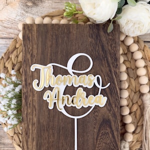 Initials Monogram cake topper | Custom initials Wedding Cake Topper | Personalized layered monogram cake topper| Custom letters cake topper