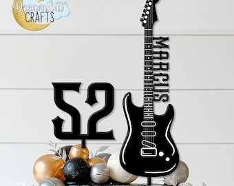 Custom Cake Topper  Music | Electric guitar cake Topper | Birthday Cake topper | Party Event Decor Music cake topper