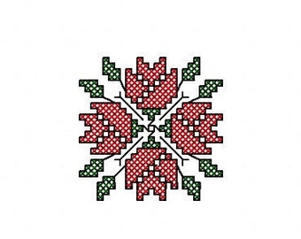 Machine embroidery, Cross stitch,  National Bulgarian embroidery, Shevitsa