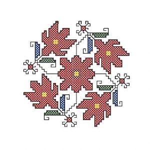Cross stitch, Machine embroidery, National Bulgarian embroidery, Shevitsa