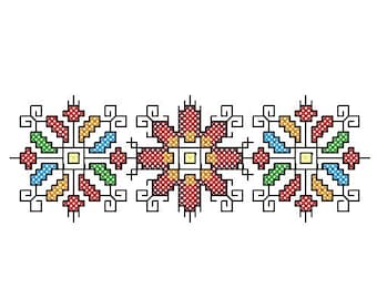 Machine embroidery, Cross stitch, Bulgarian embroidery, Shevitsa
