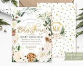 Editable Winter Baby Shower Invitation, Baby It's Cold Outside, Gender Neutral, Snow Holiday Shower Party Evergreen Invite Digital Printable