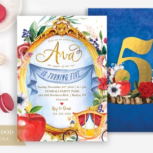 Snow White Invitation, Editable Princess Invite, Princess Party, Girls Birthday Party Invitation, Snow White Theme, Printable, ANY AGE