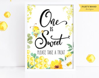 First Birthday Our Little Honey Bee PRINTABLE 013 So Much Fun To Be One Sign Bee Birthday Signs Bee-Day Theme Birthday Party for Girls